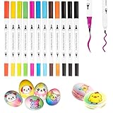 KORNNAC Food Coloring Edible Markers For Cookie Decorating,12pcs Color Pens,Double Side Comestibles Marker With Thick & Fine Tip For Cakes,Icing