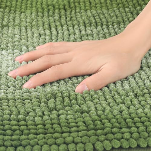 Tapis de salle de bain pour sol glissant uxcell vert-1 - 6