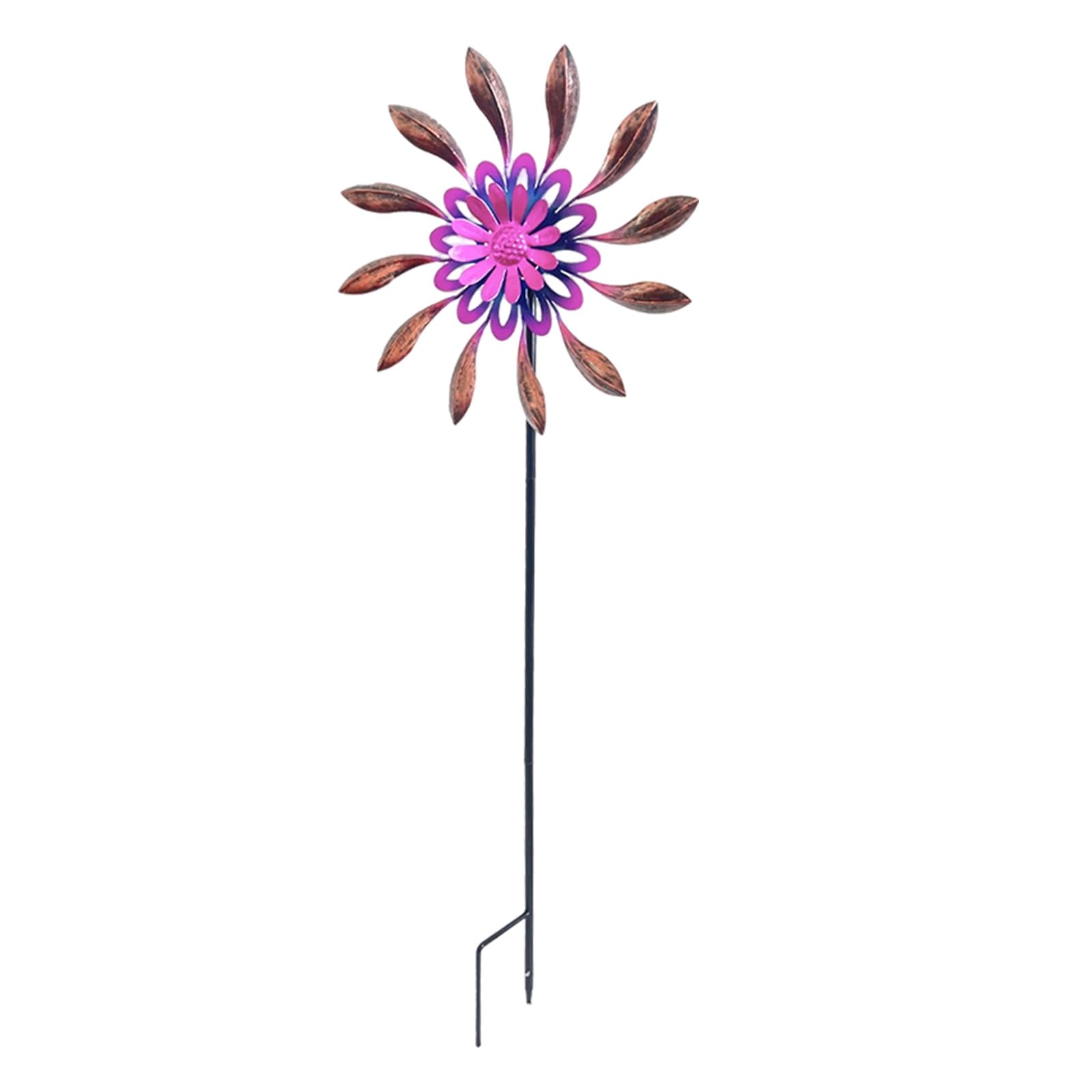 Weatherproof Metal Windmill Spinner Carving Patio Lawn Garden Outdoor Space Spinning Art Decor Large Metal Spinner Sculpture