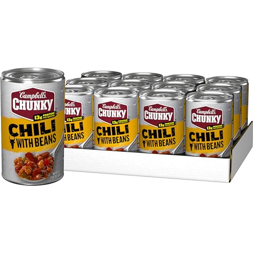 Campbell's Chunky Chili with Beans, 19 Ounce Can (Pack of 12)