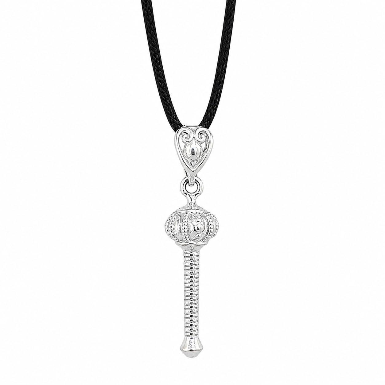 sahiba gems Solid 925 Silver (Chandi) Lord Shree Bajrang Bali Hanuman Ji Gada Locket For Boys & Men (Hanuman Gada Pendant) ~ 5.250 Grams-picture-18