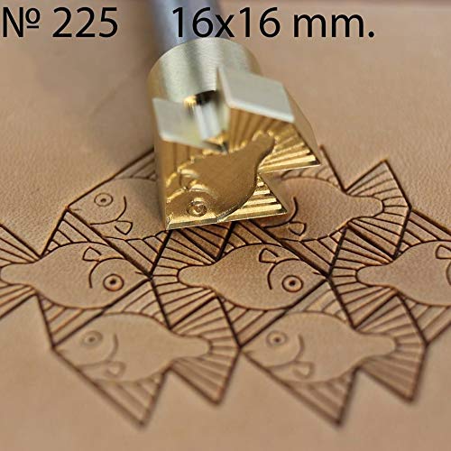 DandS ltd Leather Stamp Tool, Fish, Professional Steel Craft Tool for Leatherworking, Embossing, Carving & Stamping Leather Projects, Belts, Wallets & DIY Projects, Compatible with Mallet, #225