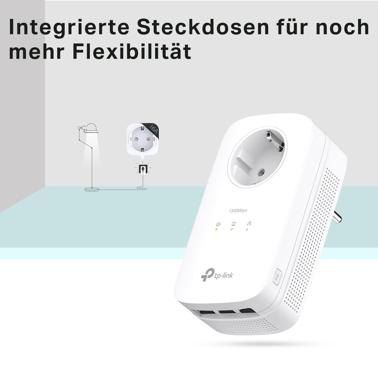 TP-Link Powerline Adapter Set TL-PA8030P KIT(1300Mbit/s & Archer T3U Plus AC1300 High Gain USB WLAN Stick Adapter mit Antennen(bis zu 867 Mbit/s 5GHz
