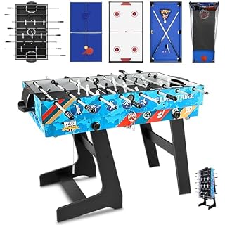 Hyner table multi-jeux pliante 5 en 1, structure MDF