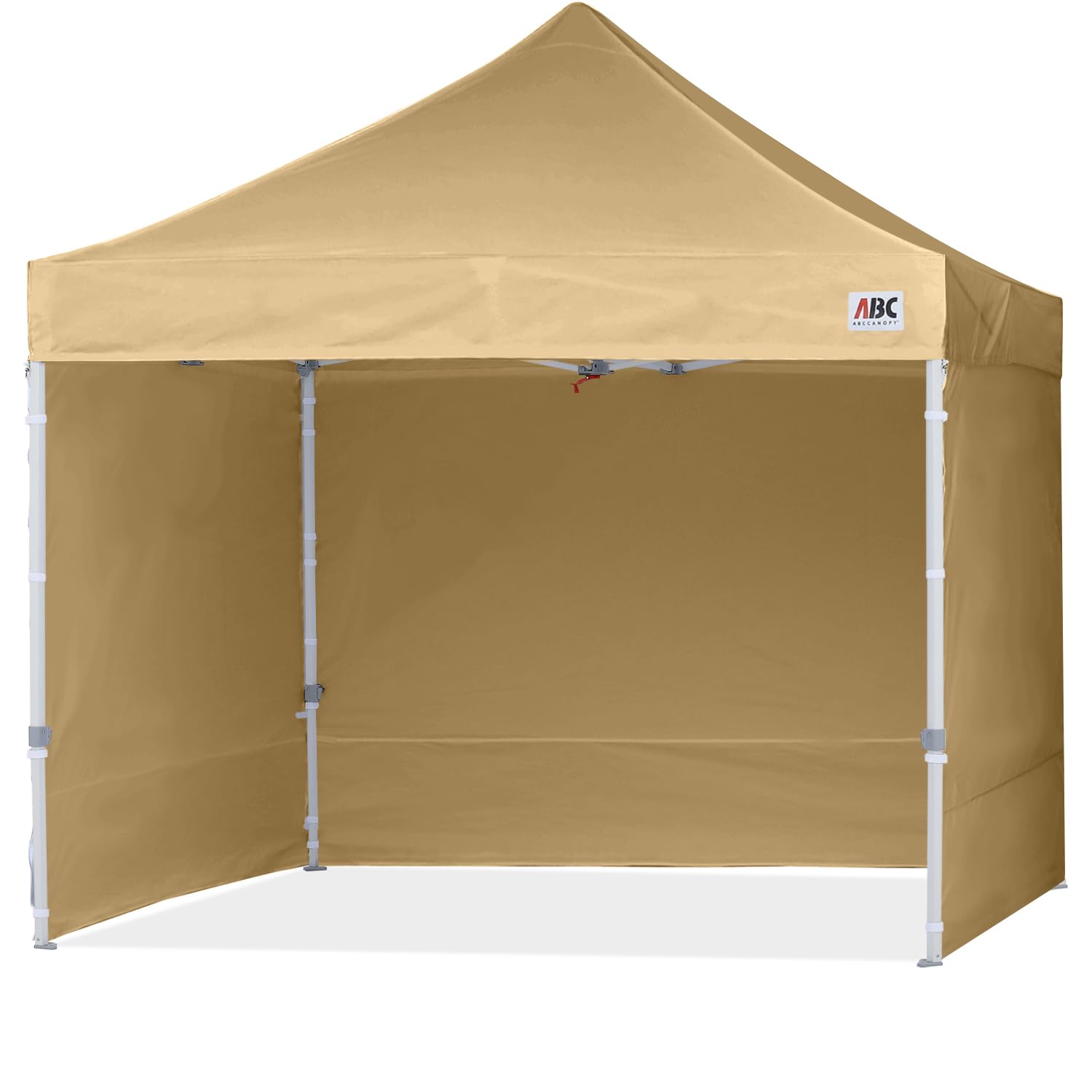 ABCCANOPY Ez Pop Up Canopy Tent with Sidewalls 10x10 Commercial -Series, Beige