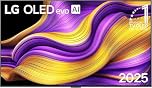 LG OLED evo AI G5 TV 55 pollici, Smart TV 4K, Staffa a muro inclusa, Processore α11 Gen2, Brightness Booster Ultimate, webOS con AI, Dolby Vision e Atmos, VRR e GSYNC 4K@165Hz, OLED55G55LW 2025