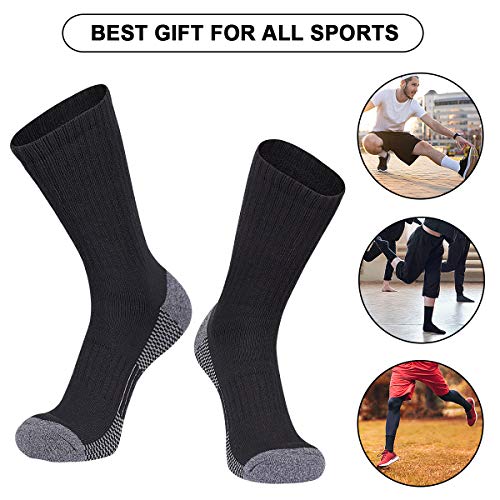 Coovan 12 Pack Crew Socks For Men Half Cushion Moisture Wicking Athletic Socks #TOP5