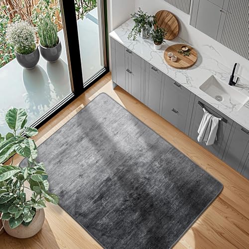 Washable Rug 2x3 Area Rugs for Living Room - Stain Resistant Non-Slip Backing Boho Rug for Bedroom,Durable & Ultra-Thin Vintage Large Area Rug(2x3,Gray)