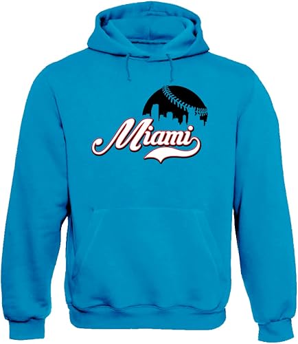 Miniatura 33 de Xtreme Apparrel Cityscape Skyline - Sudadera con capucha para hombre para fanáticos del béisbol Arizona - Sudadera con capucha roja