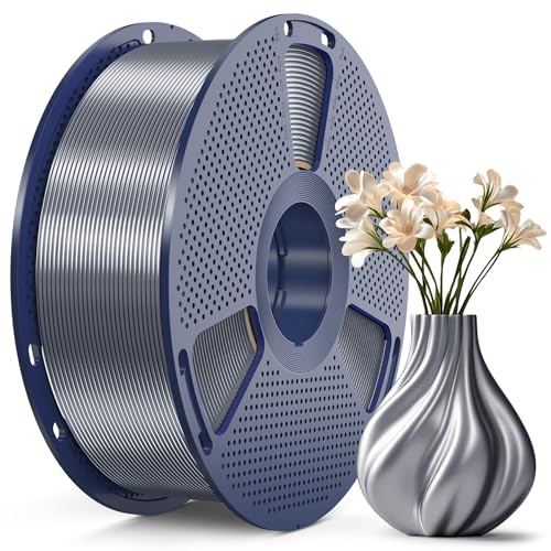 SUNLU PLA+ Silk Filament Glänzendes Metallisches Seiden-3D-Filament 1 75mm Hochfestes PLA PLUS 3D Drucker filament 1KG Spule Grau