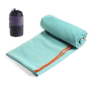 Serviette de yoga en microfibre avec picots antidérapants, menthe