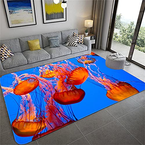 Tapis de méduse salon chambre - Tapis de sol antidérapant cuisine et porte