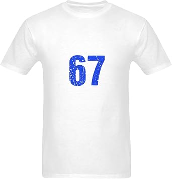 Mens T-Shirts 67 Graphic Print Short Sleeve Crew Neck T Shirts Summer Shirts Fashion Street Style Top