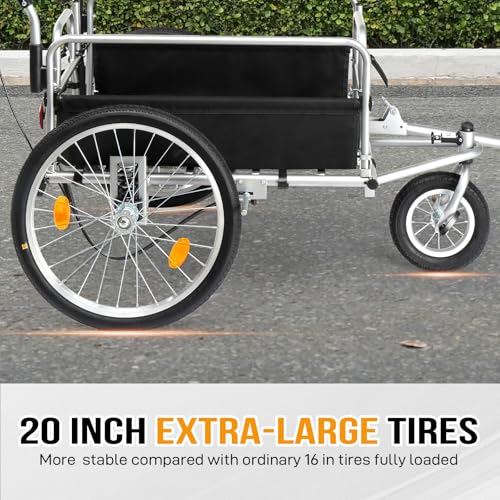 image for Ktaxon Bike Cargo Trailer, Heavy Duty 220 lbs Bicycle Wagon Cart, 20