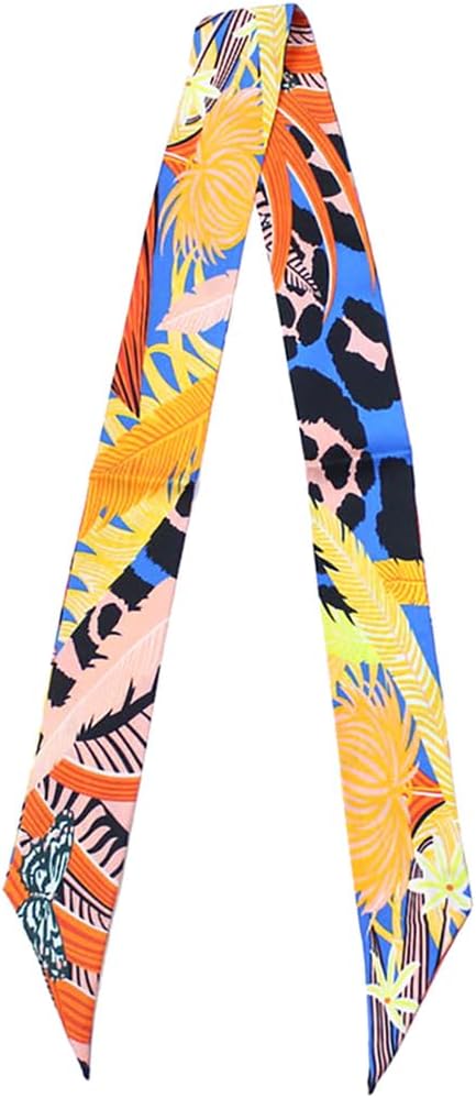 JERLA 100% Mulberry silk Scarf Bag scarf Head Hair Ribbon Handbag Handle wrap Tie Bundle Scarf Neckerchief Scarf for women