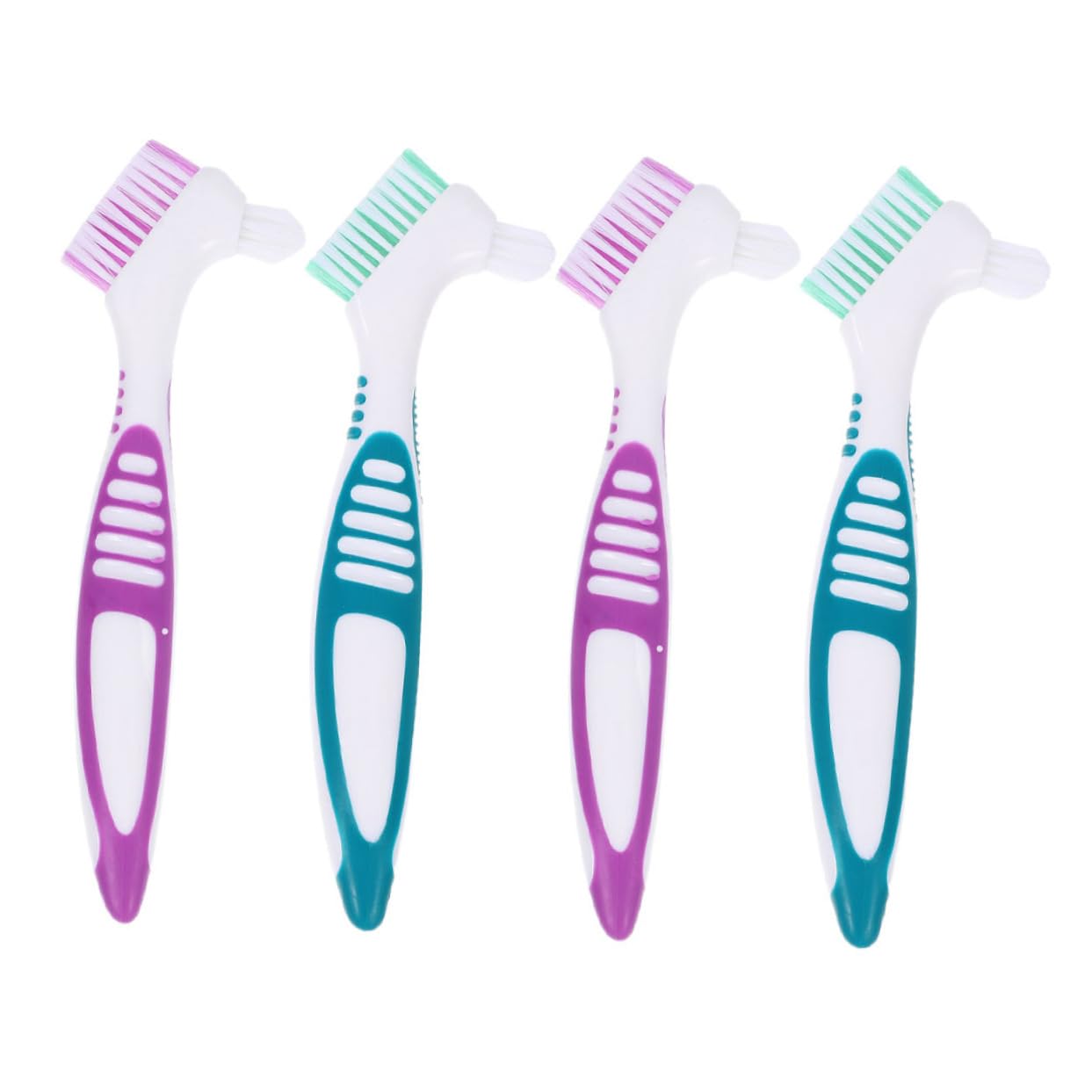 COLLBATH 20pezzi Spazzolino Per Dentiere Antiscivolo Spazzole Per e Dentiere Per Setole Morbide e Ergonomiche Per Orale