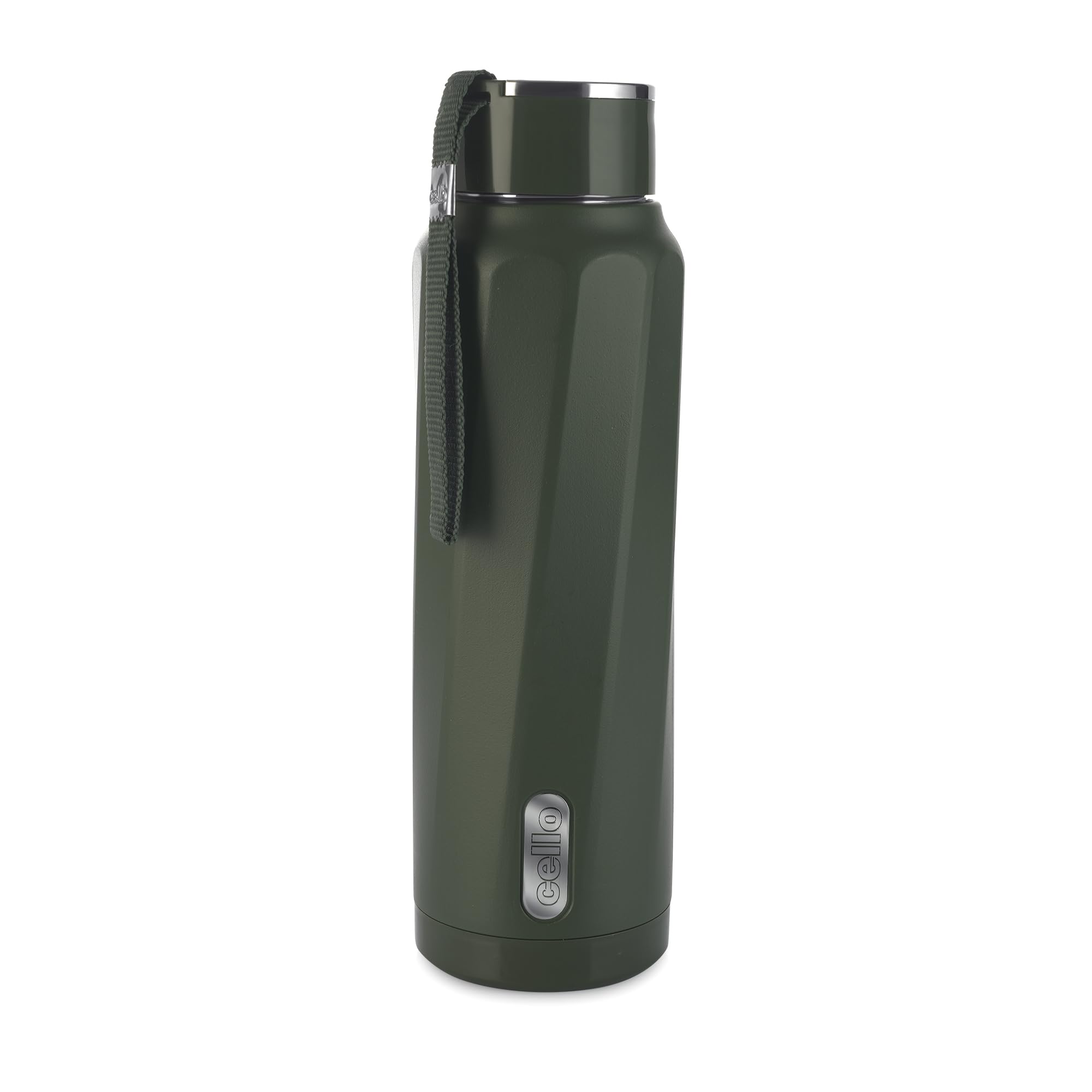 Cello Puro Steel-X Turbo Water Bottle - Military Green -1
