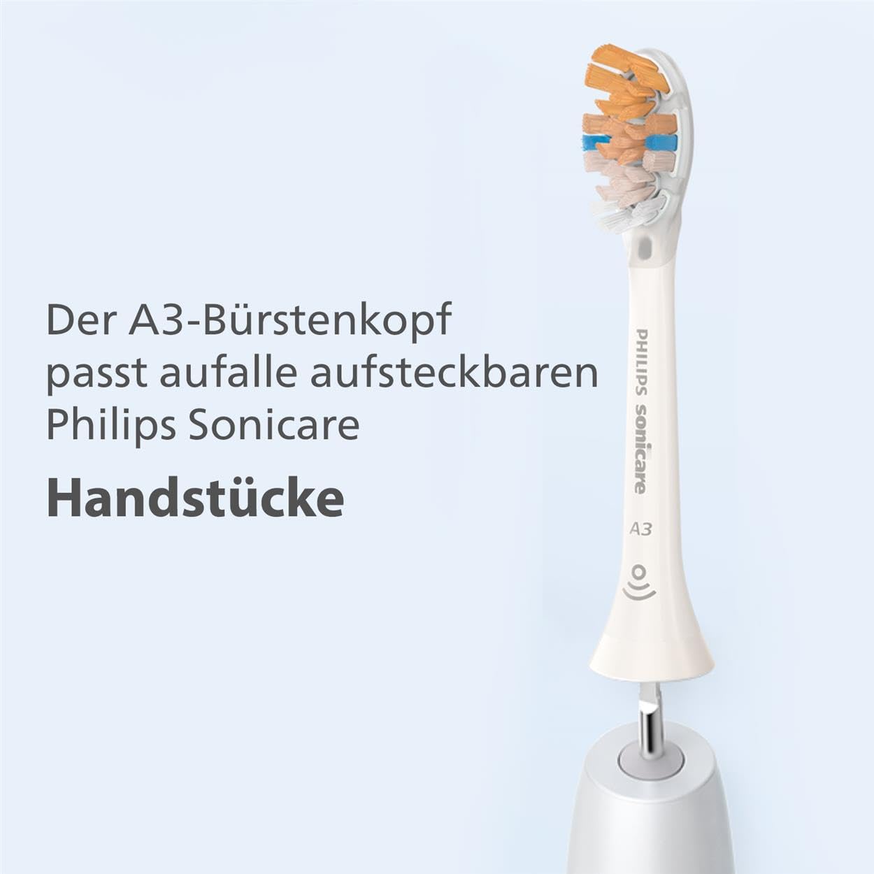 Philips Sonicare Original A3 Premium All-in-One Standard-Schallzahnbürstenköpfe - 2er-Pack in Weiß (Modell HX9092/10)