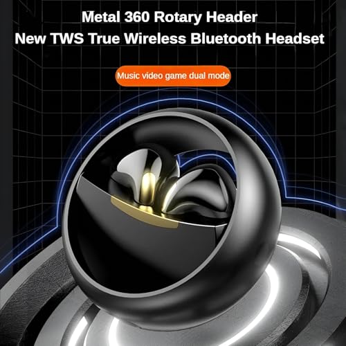 Image of Ear Spin True Wireless in Ear Earbuds, Bluetooth 5.4, 35ms Low Latency Gaming Mode, 50Hrs Playtime Fast Charging, HiFi DSP Sound, Quad-Mic ENC, 13mm Driver, IPX6 Water Resistance. Black