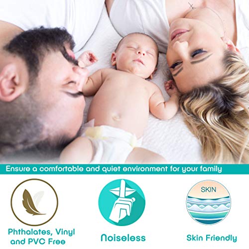 Queen Size Cooling Waterproof Mattress Protector Bamboo Mattress Protector - Hypoallergenic Mattress Pad Cover Fitted 8"-21" Deep Pocket - Bed Mattress Cover Breathable, Noiseless, Vinyl Free
