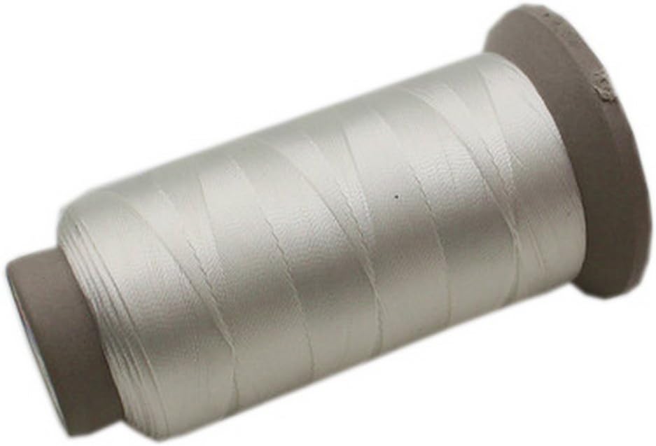 800 Yards Strong Mercerized Nylon Sewing Threads for Upholstery/Car Mat/Sofa/Tent/Purse (White)