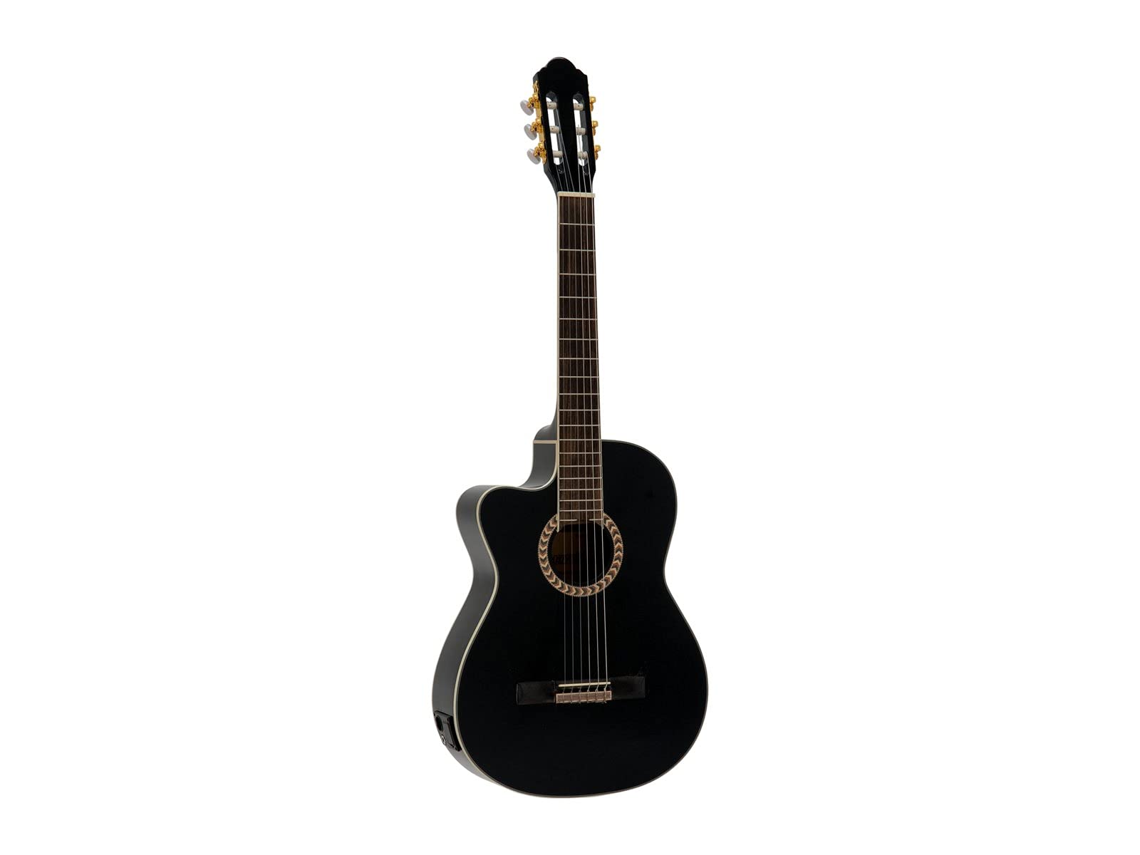 DIMAVERY CN-600L Klassikgitarre, schwarz | Klassische Gitarre für Linkshänder