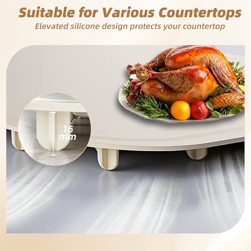 Tapis chauffant pour aliments électrique grand format de comptoir en silicone