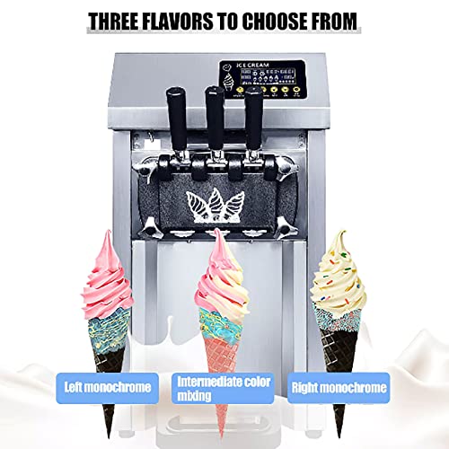 LANGTAOSHA Kommerzielle Desktop-Eismaschine mit Vorkühlung, Frischwecker, Eismaschine ohne Reinigung, 3… – Bild 6