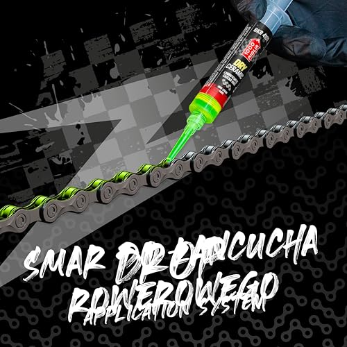 Errecom 1000 Miglia BKR 4101 CERAMICZNY Smar do Łańcucha Rowerowego DRY - 12 ml, Na Sucho, Fluorescencyjny i Zapachowy, Strzykawka + aplikatory Drop i Huggie System