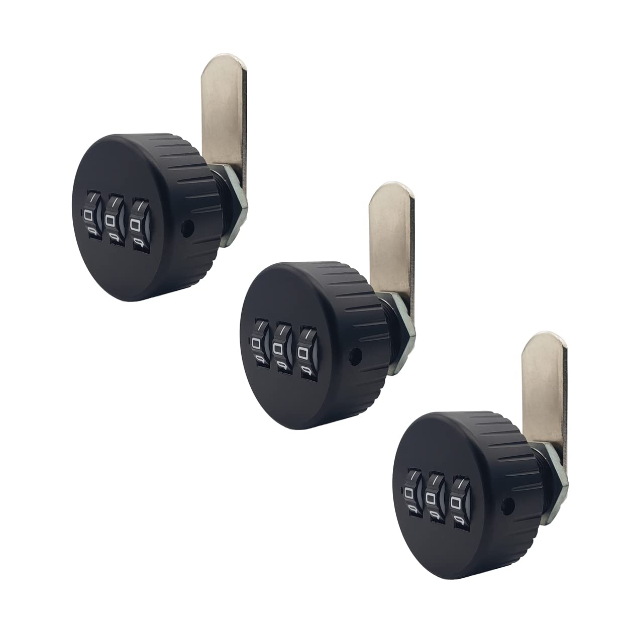 Puyueo Black 3 Packs Combination Cam Lock For Drawer Cabinet Password Lock For Mailbox Code Cam Lock (5/8", )