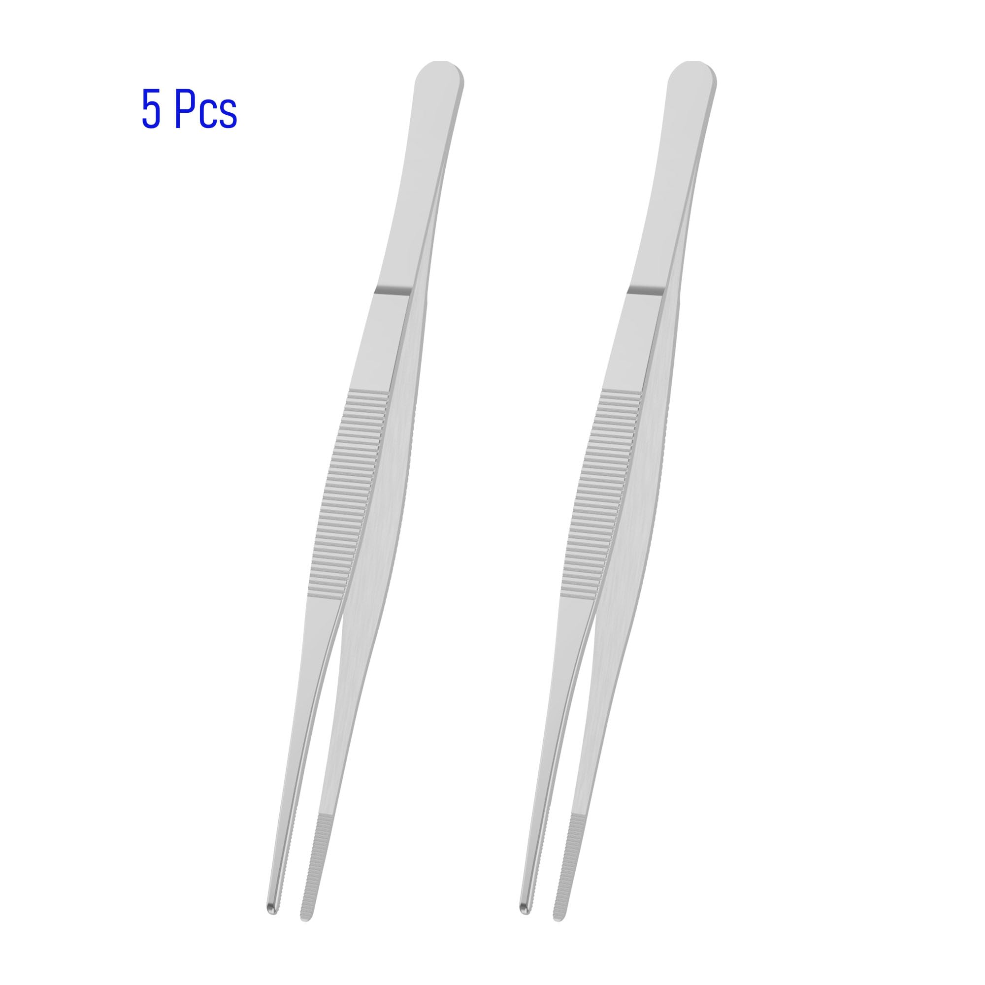 2 PCS 5" Stainless Steel Tweezers, Straight Blunt, 0.07" Thick — Amazon image 4