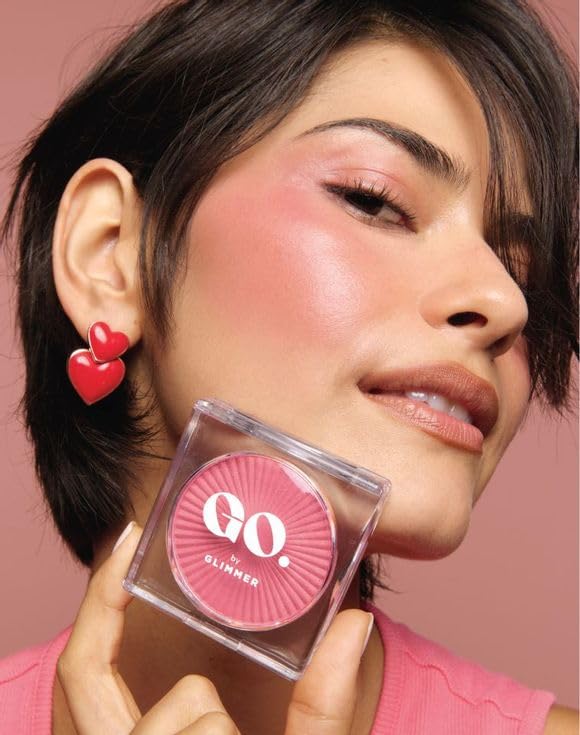 GO. by Glimmer Cheek & Eye Shadow | Multi-Use Blush & Eyeshadow Powder | Silky Lightweight Formula | 0.17 oz | Merlot