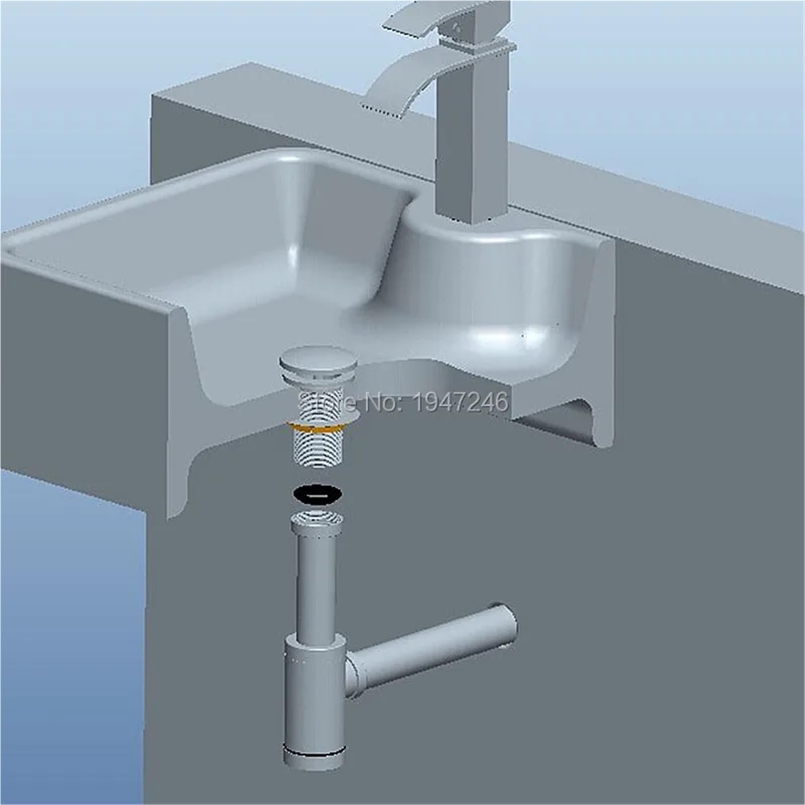 Kit de drenaje for fregadero aleación zinc con sifón redondo for botella Para Lavabo De Baño y Lavabo