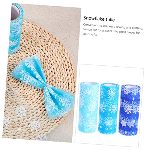 Ruban de tulle flocon pour décoration de table et loisirs créatifs