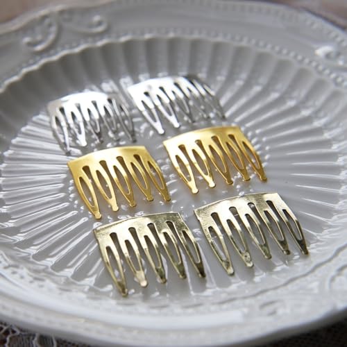 Peines Mini Metal Para Peluca Muñeca 5 Piezas Plata miniatura 2