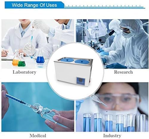 Stainless Steel Digital Thermostatic Water Bath Heater, Lab Water Bath with 4/6 Hole Design, Adjustable Temperature Control, Ideal for Scientific Research and Experiments