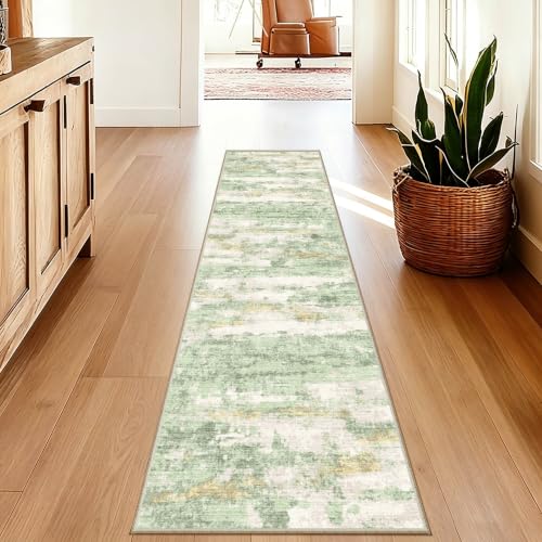 3x8 Runner Rug Non Slip Washable Rugs for Hallways, Abstract 8ft Kitchen Runners Rug for Entryway,Stain Resistant Rug Runner，Ultra-Thin Kitchen Mats for Living Room Bedroom