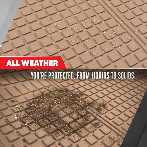 Image of Motor Trend FlexTough Rear Cargo Mat - Heavy-Duty Trimmable Car Trunk Mat for Back of SUV, Universal Rear Cargo Liner for SUV, Flexible Trunk Liner, Automotive Floor Mats & Cargo Liners (Beige)