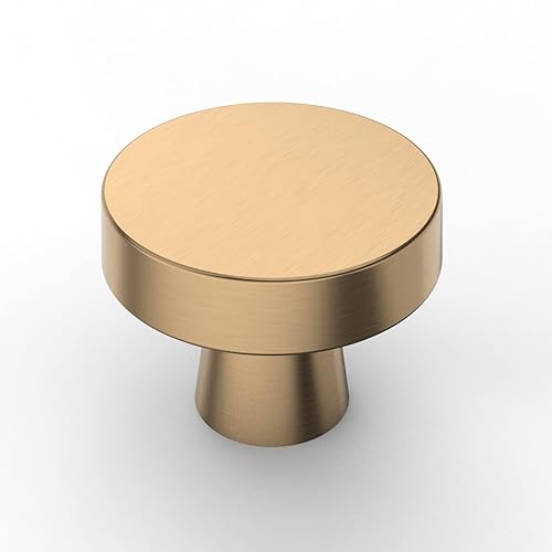 Amerdeco 10 Pack Champagne Bronze Cabinet Knobs 1-1/4 Inch(32mm) Single