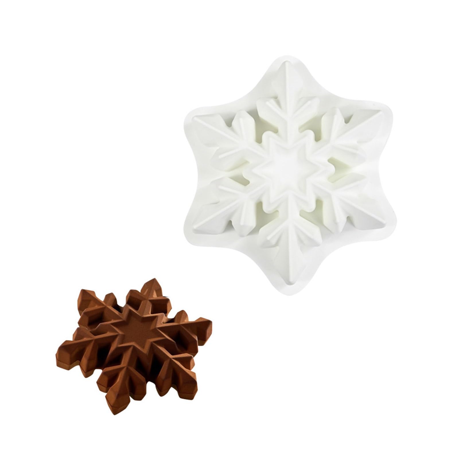 Kalttoy Multicolor Silicone Cake Mold Christmas Snowflake Pattern Baking Suitable For Baking Enthusiasts Creating Chocolate Fondant Silicone Molds