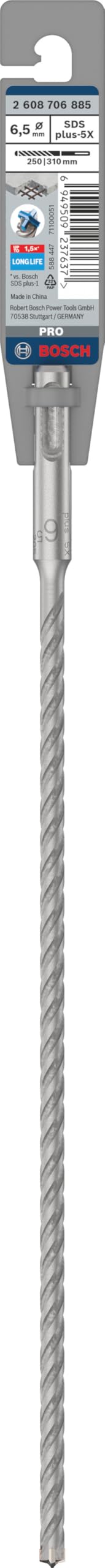 Bosch 1x PRO SDS plus-5X Kırıcı Delici Delme Ucu (Donatılı Beton, Beton, Ø 6,50 mm, Professional Aksesuar Kırıcı Delici)