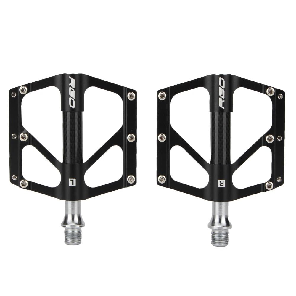 JIASHUNHE Bike Pedals Carbon Fiber Pedal Road Bicycle Bearing Aluminum Alloy Anti-skid Mountain Accessories(Black)