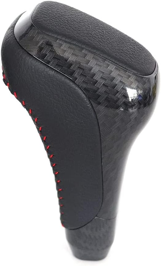 MICROCK Leather Automatic Gear Shift Knob Shifter Replacement for Toyota 4Runner 2010-2023, for Tundra 2007-2021, ABS Carbon Fiber, 1pc