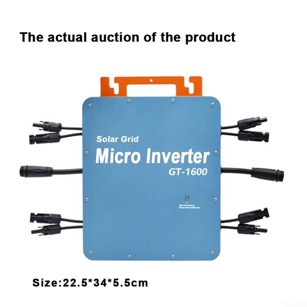 MPPT GT-800 W DC auf AC, intelligente WLAN-Steuerung, IP67, wasserdicht, Solarnetz, Mikro-Miniatur-Wechselrichter (1600 W)