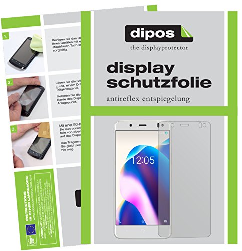 dipos I 2X Schutzfolie matt kompatibel mit BQ Aquaris U2 Lite Folie Bildschirmschutzfolie
