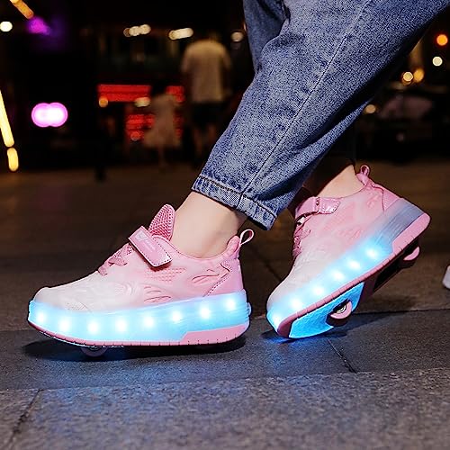 Image of Ylllu Kids LED Roller Skate Shoes with Wheel Light up Roller Shoes Gift for Girls Boys Children