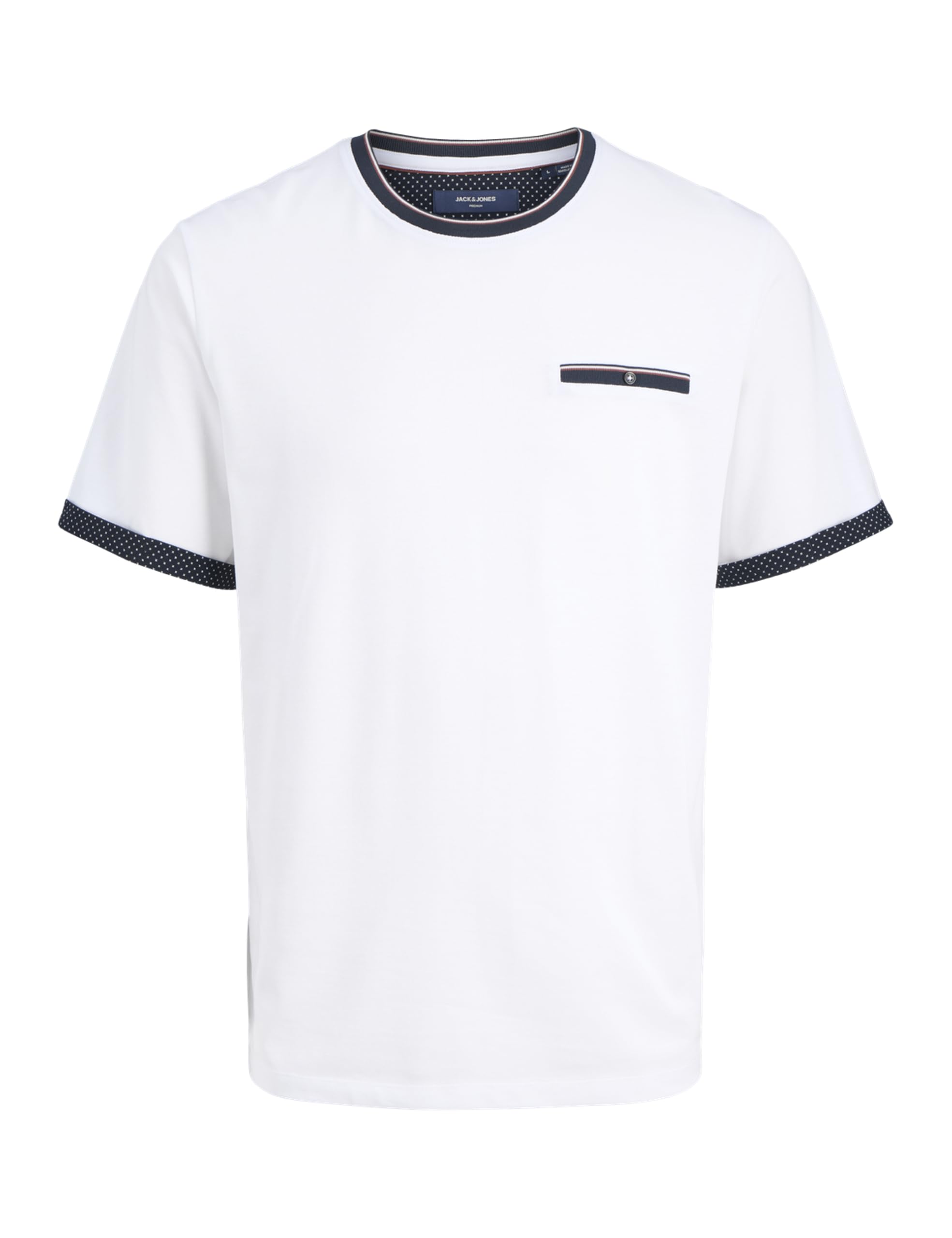 JACK & JONES Jprbluhubo Tee SS Crew Prau25, Bright White, M