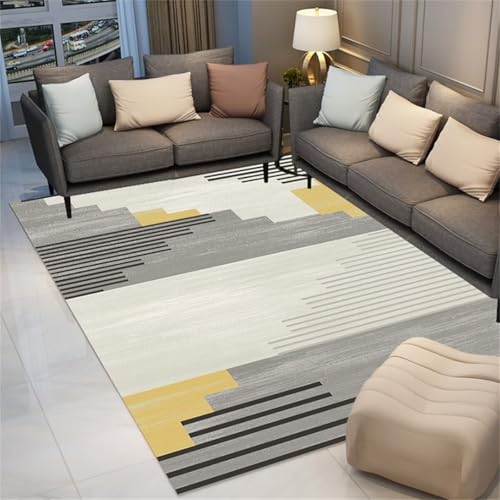 Tapis d entrée gris-jaune 40x60cm à lignes verticales pour sol de balcon