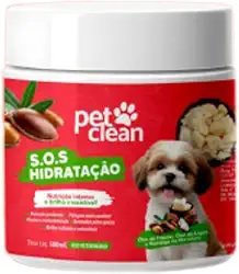 Pet Clean Máscara Hidratação S.O.S Tratamento Cães & Gatos | Cronograma Hidratação, Nutrição, Restauração Profunda Pelos (Nutrição intensa - Vermelha)