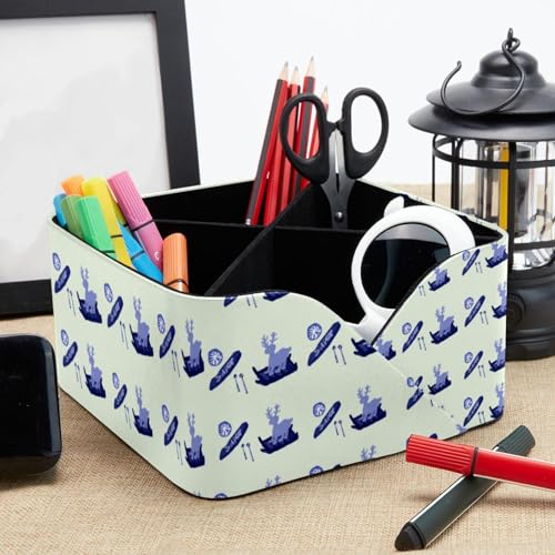 Organiseur de bureau rectangulaire compact à compartiments pour trier vos crayons - 8